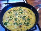 Omelet med røget hellefisk